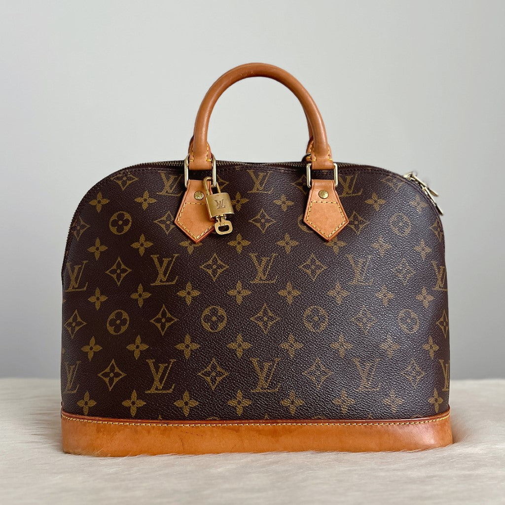Louis Vuitton Signature Monogram Alma Tote + Lock & Key