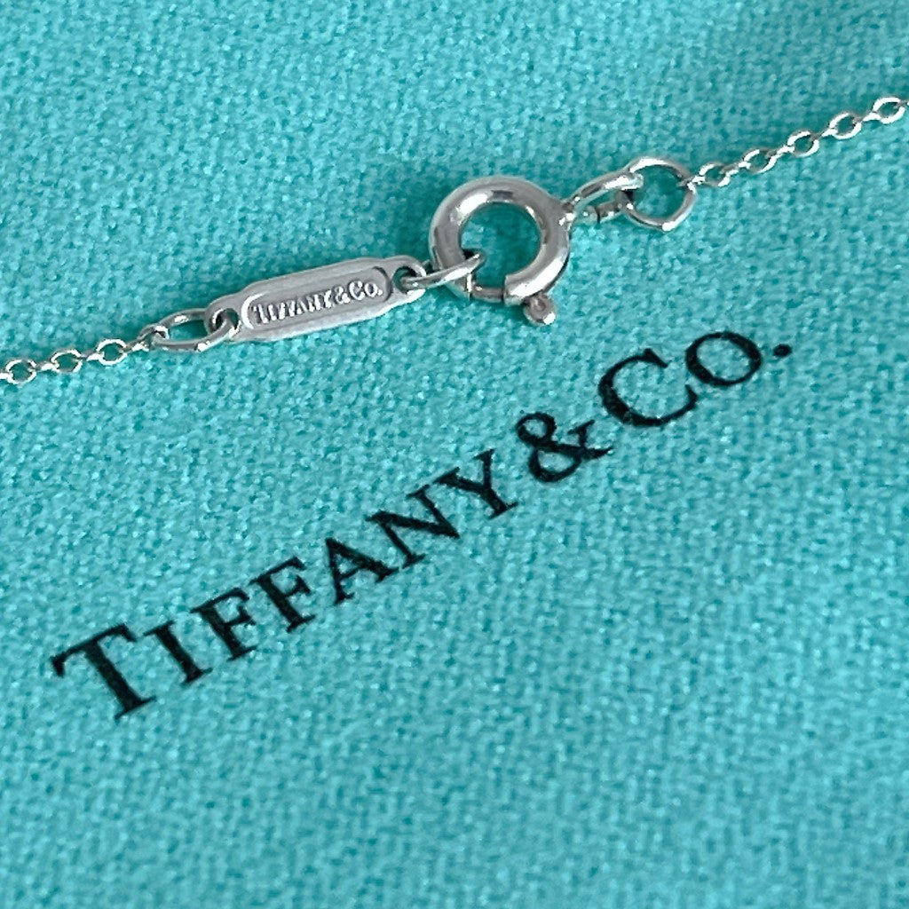 Tiffany & Co. Double Leaf Peretti Silver Necklace Excellent