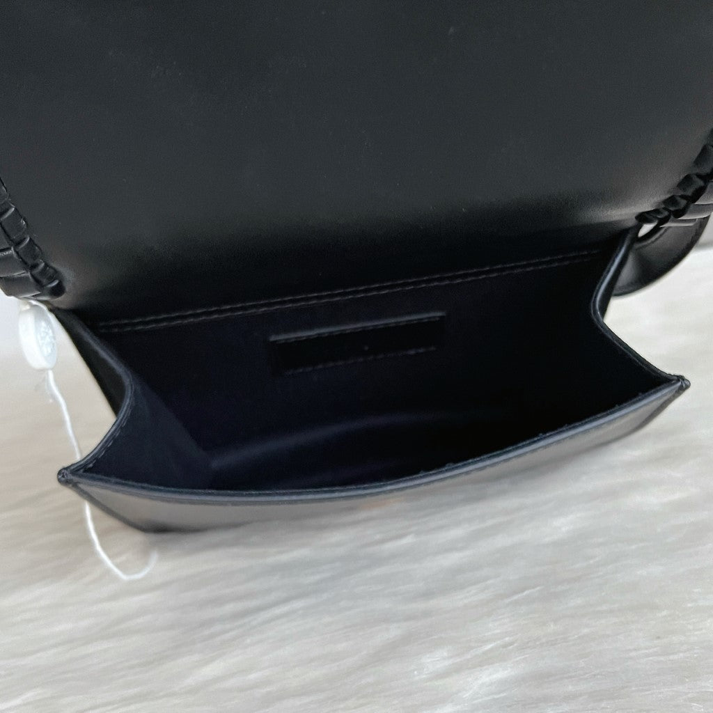 See by Chloe Black Leather Ring Detail Tassel 2 Way Shoulder Bag New with Tags
