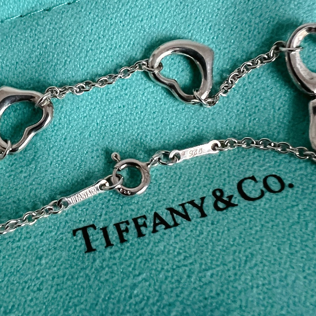 Tiffany & Co Open Elsa Heart Silver Bracelet Excellent