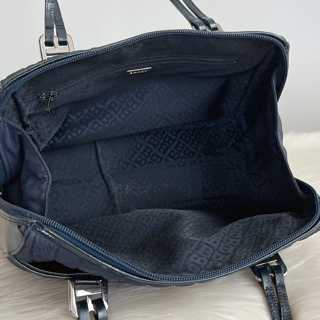 Bally Two Tone Patchwork Quilted Classic Tote Bag
