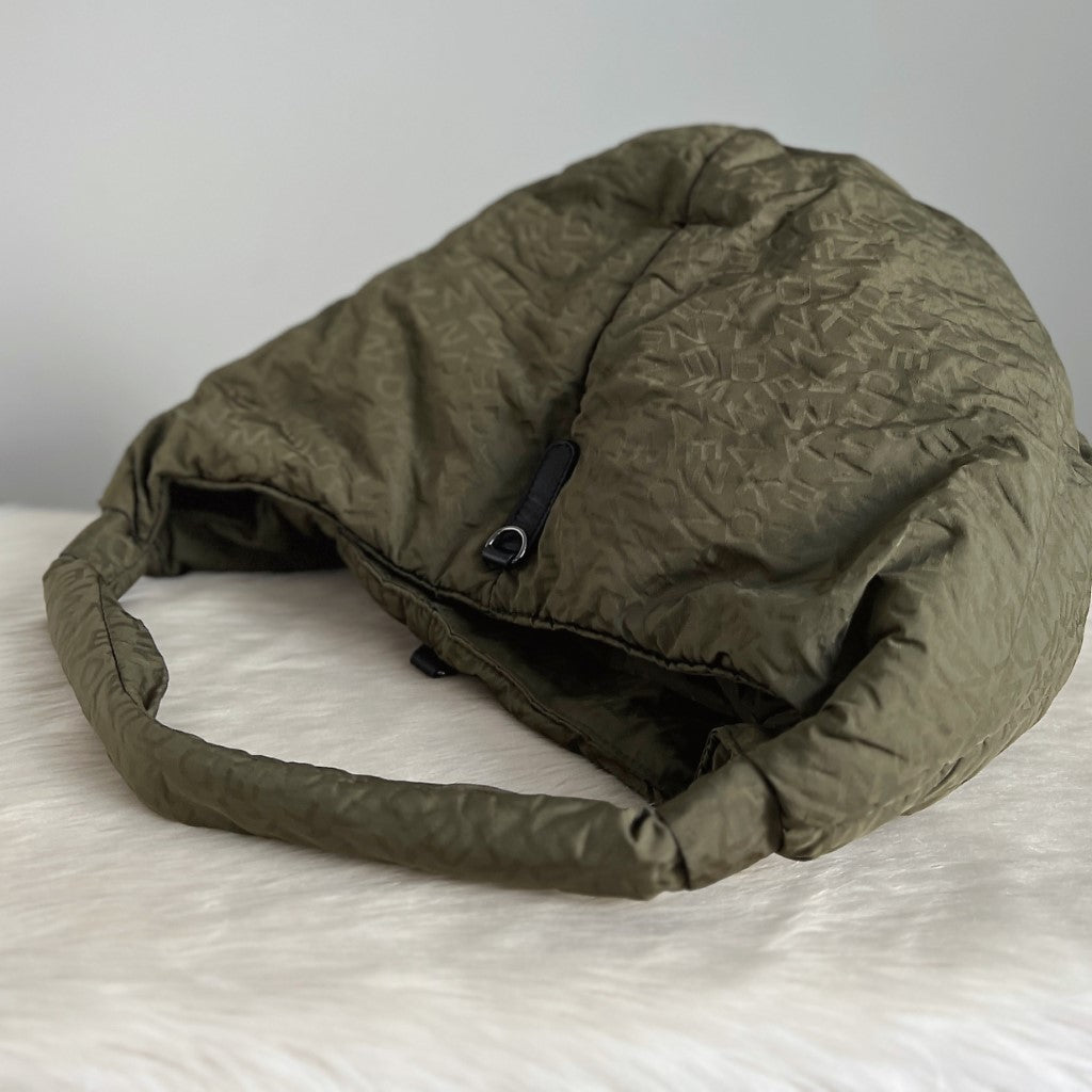 Max Mara Weekend Olive Half Moon Slouchy 2 Way Shoulder Bag Like New