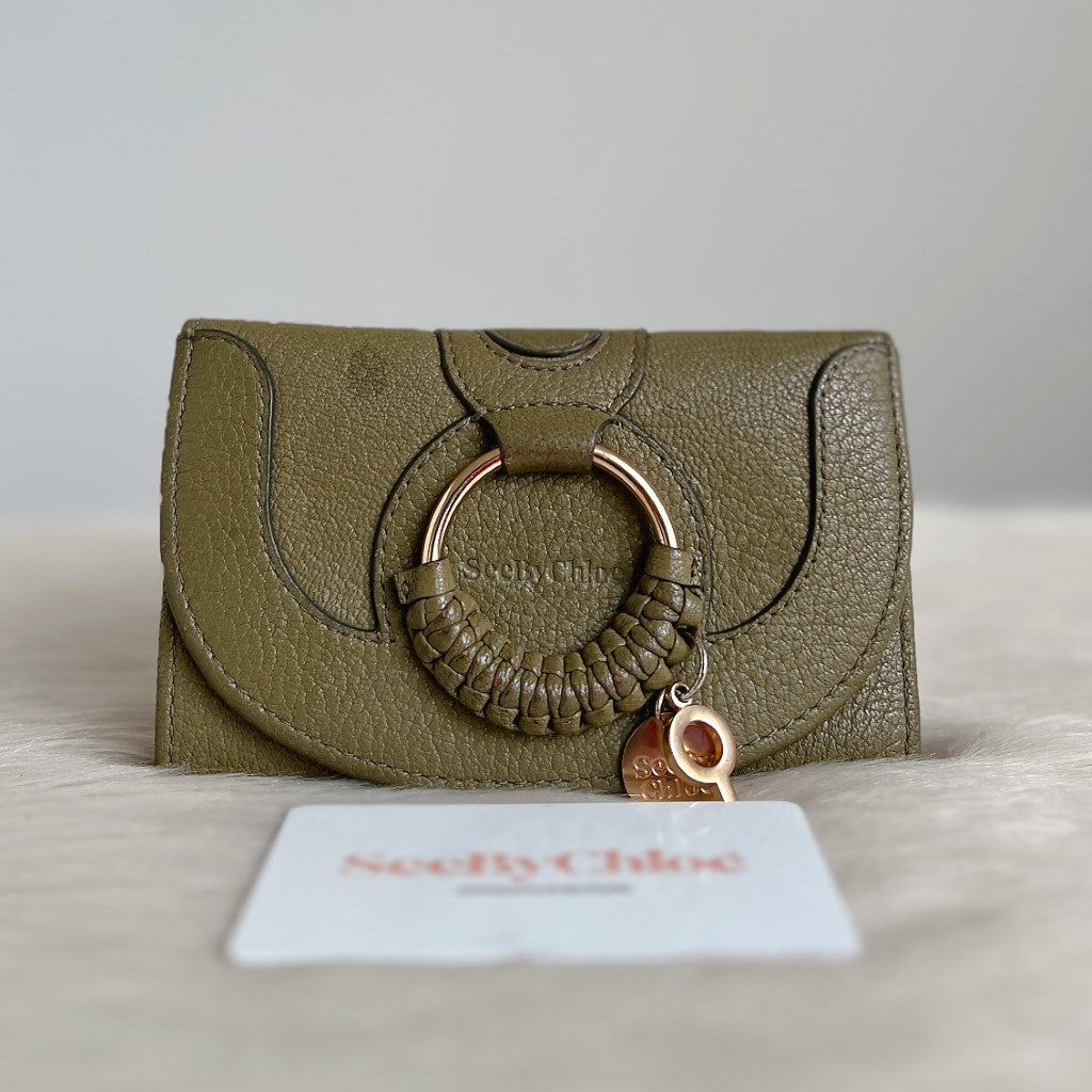 See by Chloe Olive Leather Tri-Fold Short Wallet