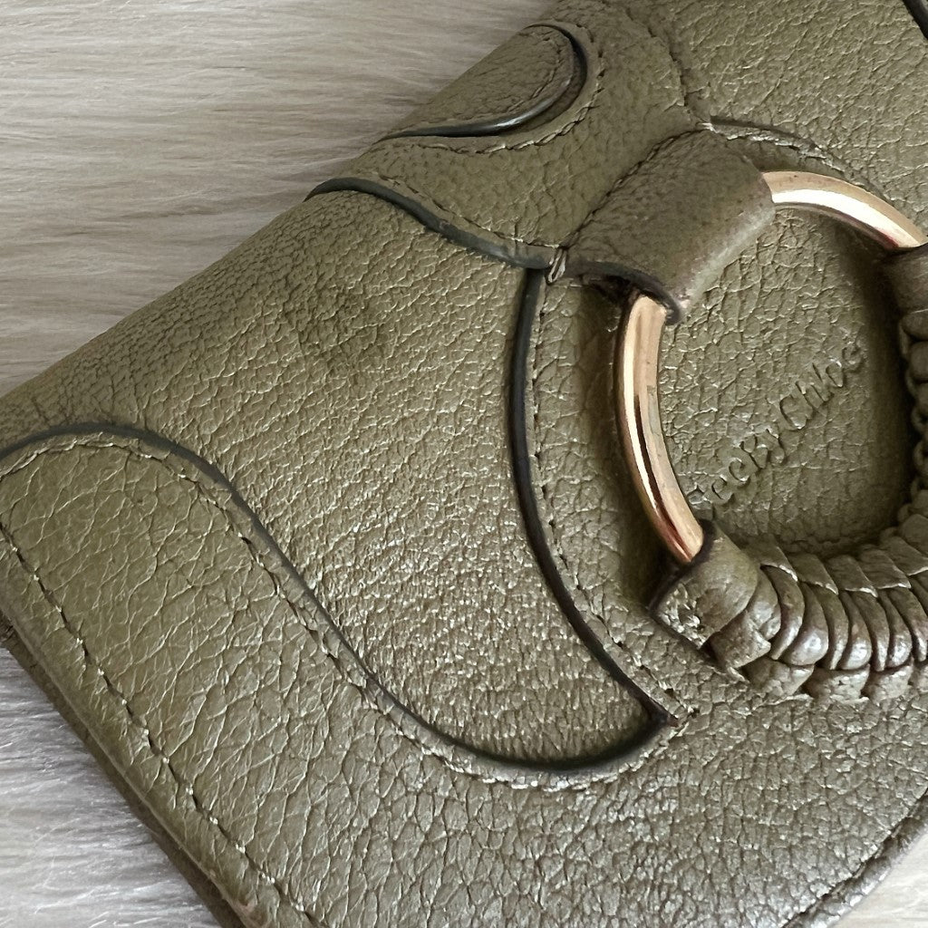 See by Chloe Olive Leather Tri-Fold Short Wallet