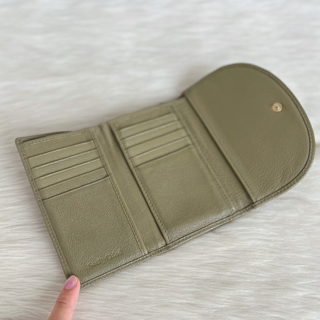 See by Chloe Olive Leather Tri-Fold Short Wallet