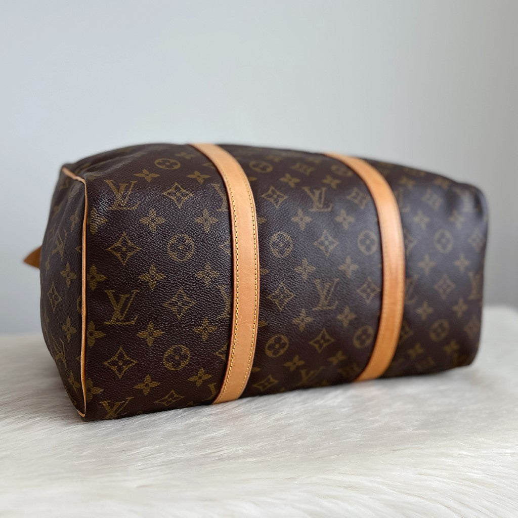 Louis Vuitton Signature Monogram Sac Souple 35 Tote Bag + Lock & Key