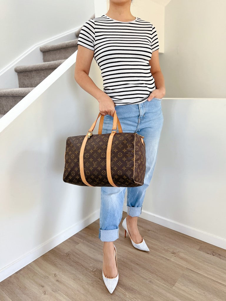 Louis Vuitton Signature Monogram Sac Souple 35 Tote Bag + Lock & Key