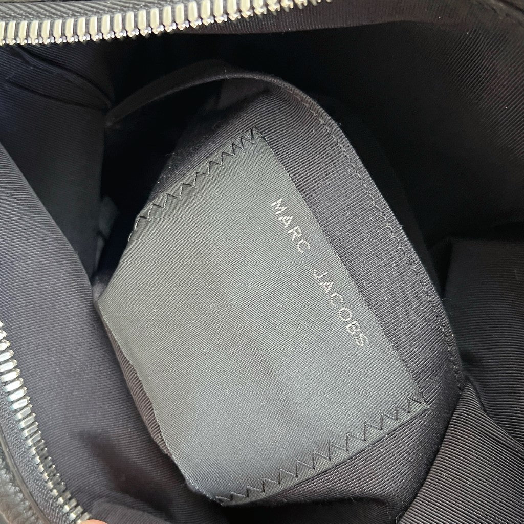 Marc Jacobs Black Leather Zipped Flap Crossbody Shoulder Bag Excellent