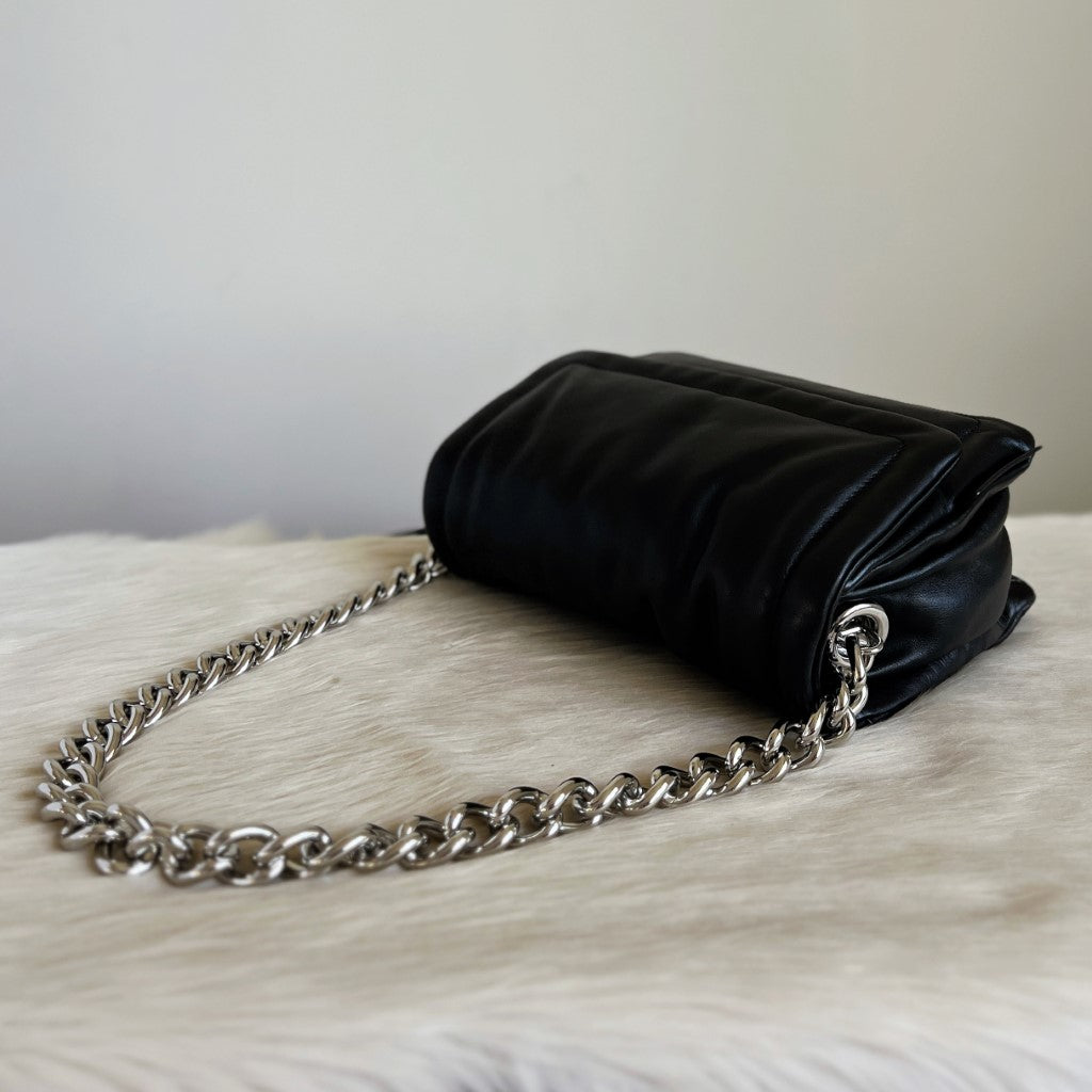 Marc Jacobs Black Leather Chunky Chain 2 Way Shoulder Bag Like New