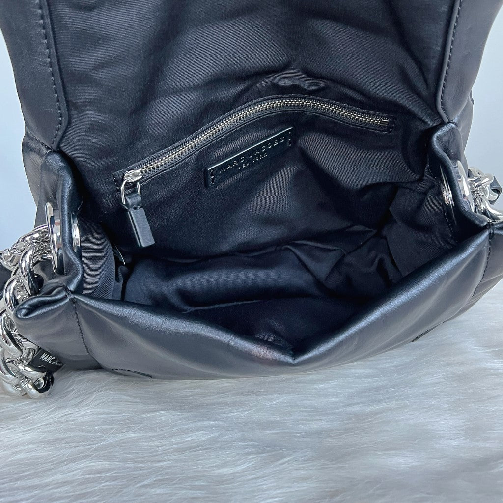 Marc Jacobs Black Leather Chunky Chain 2 Way Shoulder Bag Like New