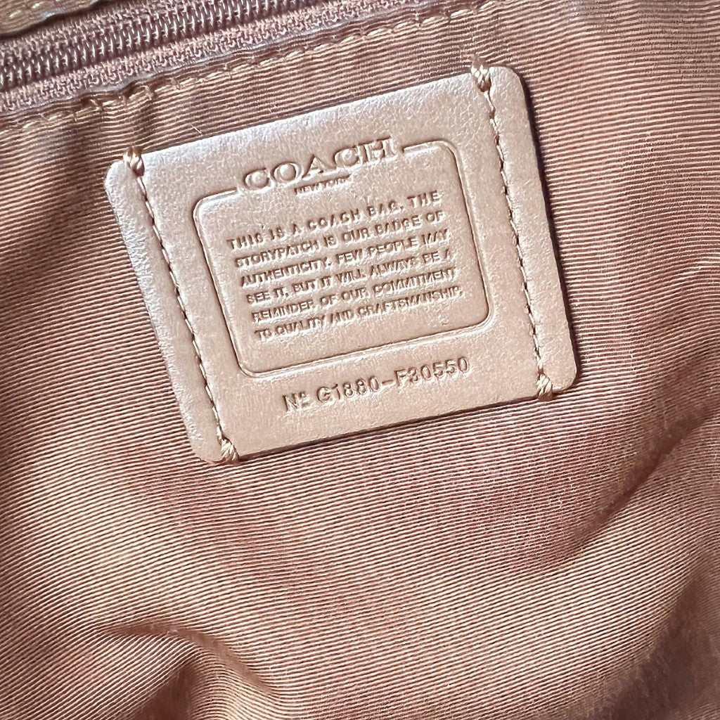 Coach Caramel Leather Front Compartment Backpack