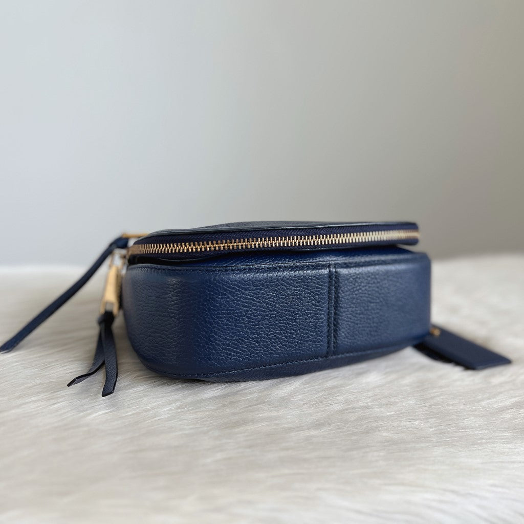 Marc Jacobs Navy Leather Chunky Charm Crossbody Shoulder Bag Excellent