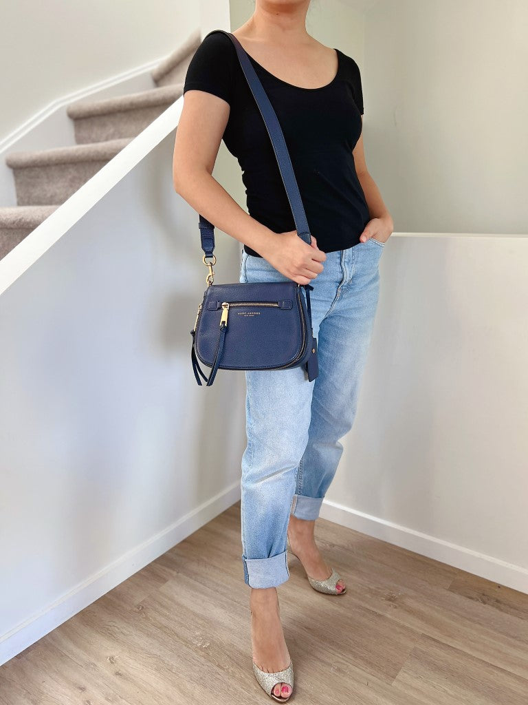 Marc Jacobs Navy Leather Chunky Charm Crossbody Shoulder Bag Excellent