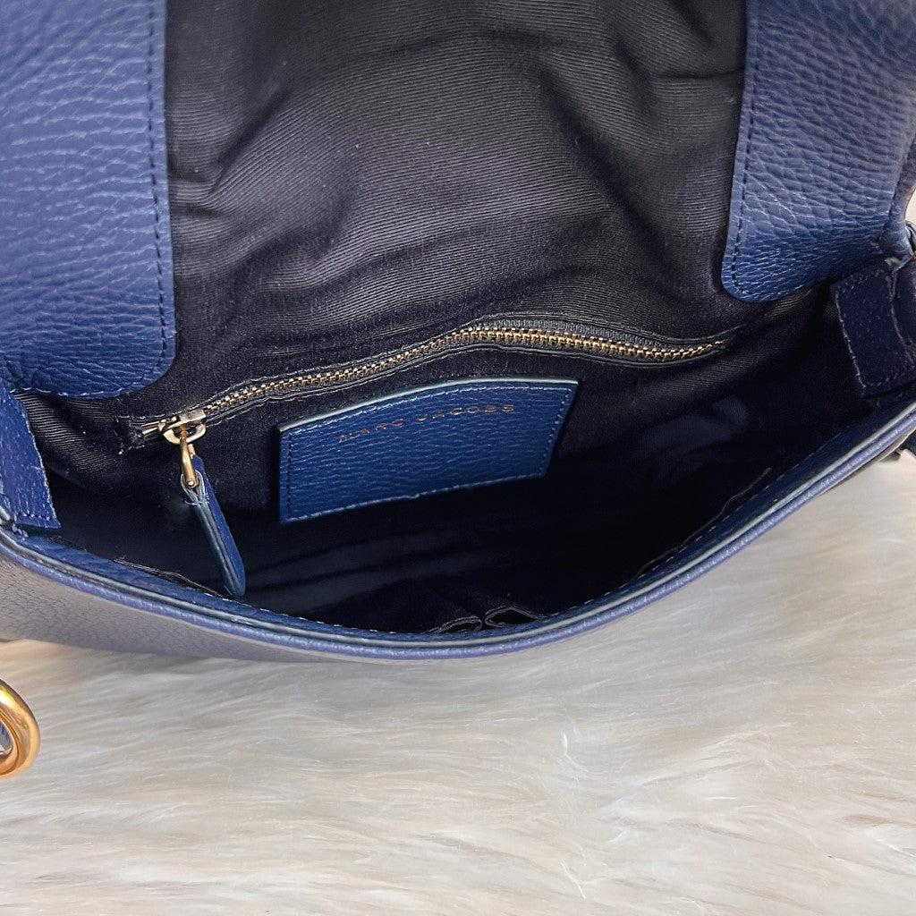 Marc Jacobs Navy Leather Chunky Charm Crossbody Shoulder Bag Excellent