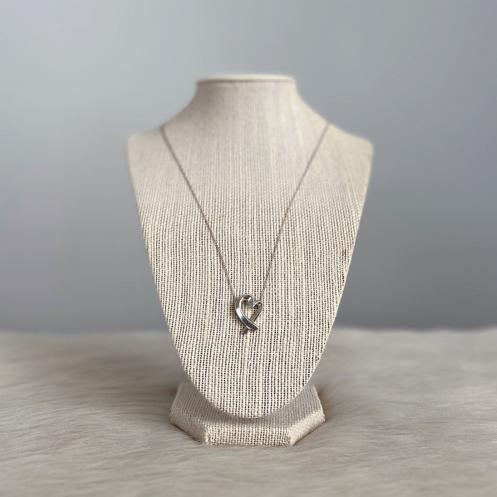 Tiffany & Co Paloma Picasso Silver Loving Heart Necklace Excellent
