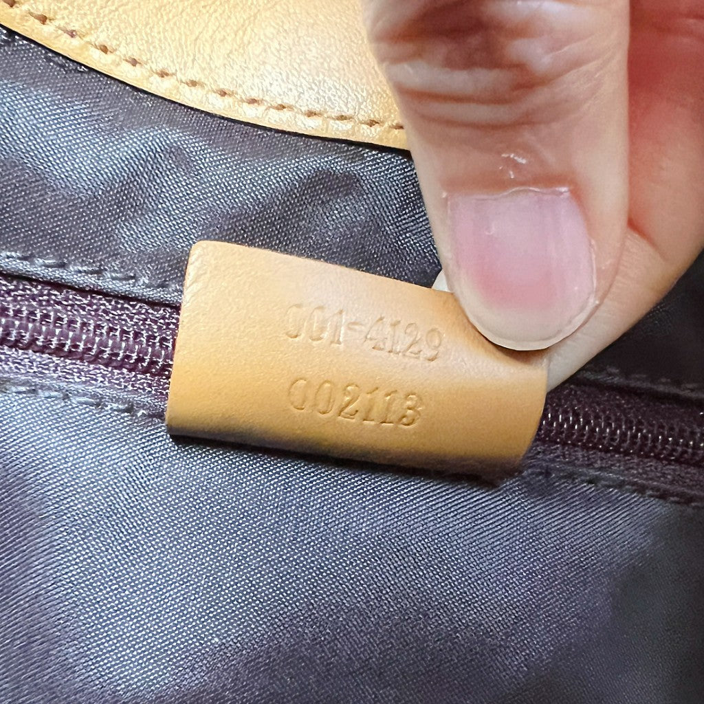 Gucci Mustard Leather Double G Monogram Front Buckle Shoulder Bag