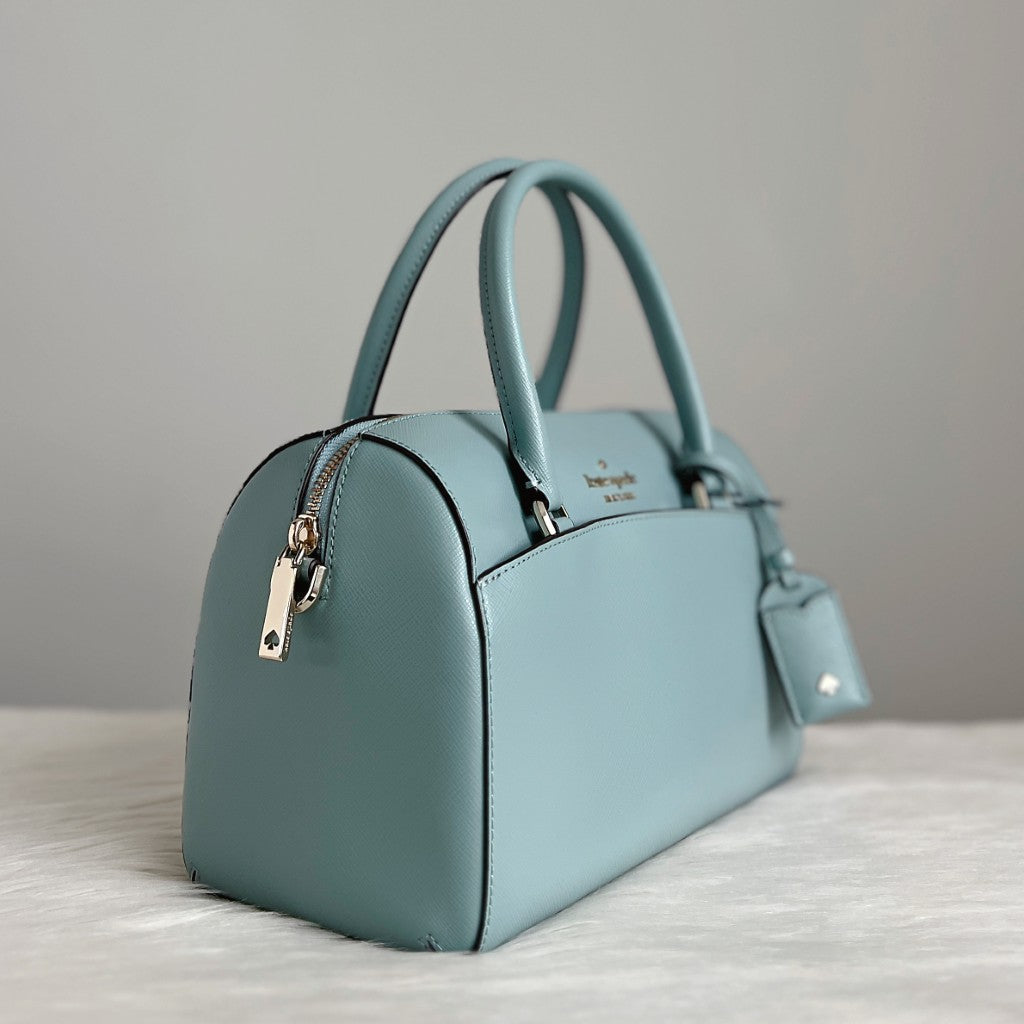 Kate Spade Mint Leather Front Logo Boston 2 Way Shoulder Bag Like New