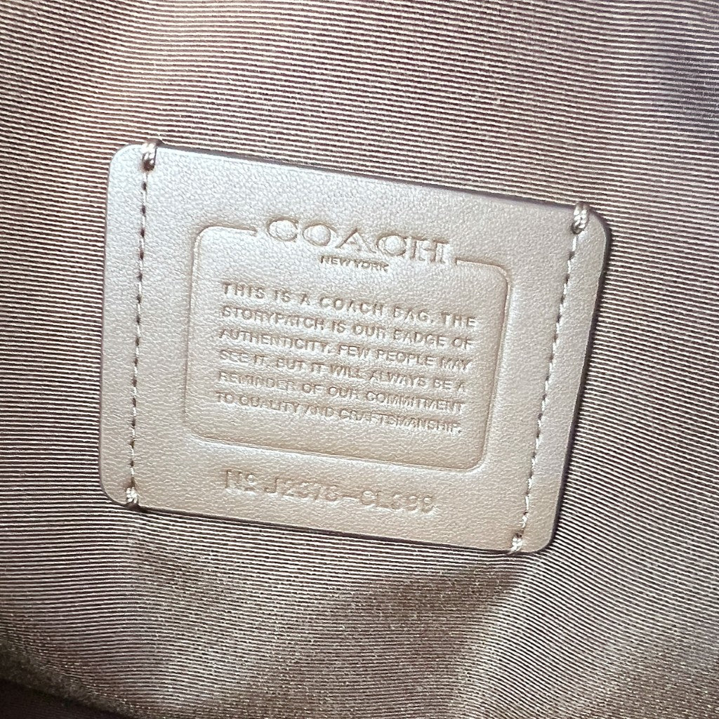 Coach Caramel Leather Monogram Triple Compartment 2 Shoulder Bag Like New