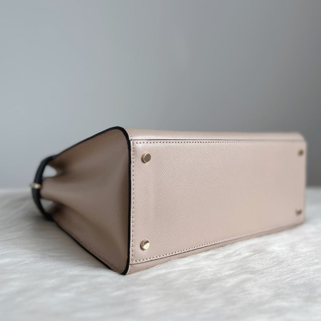 Kate Spade Tri-Tone Leather Front Logo 2 Way Shoulder Bag Like New