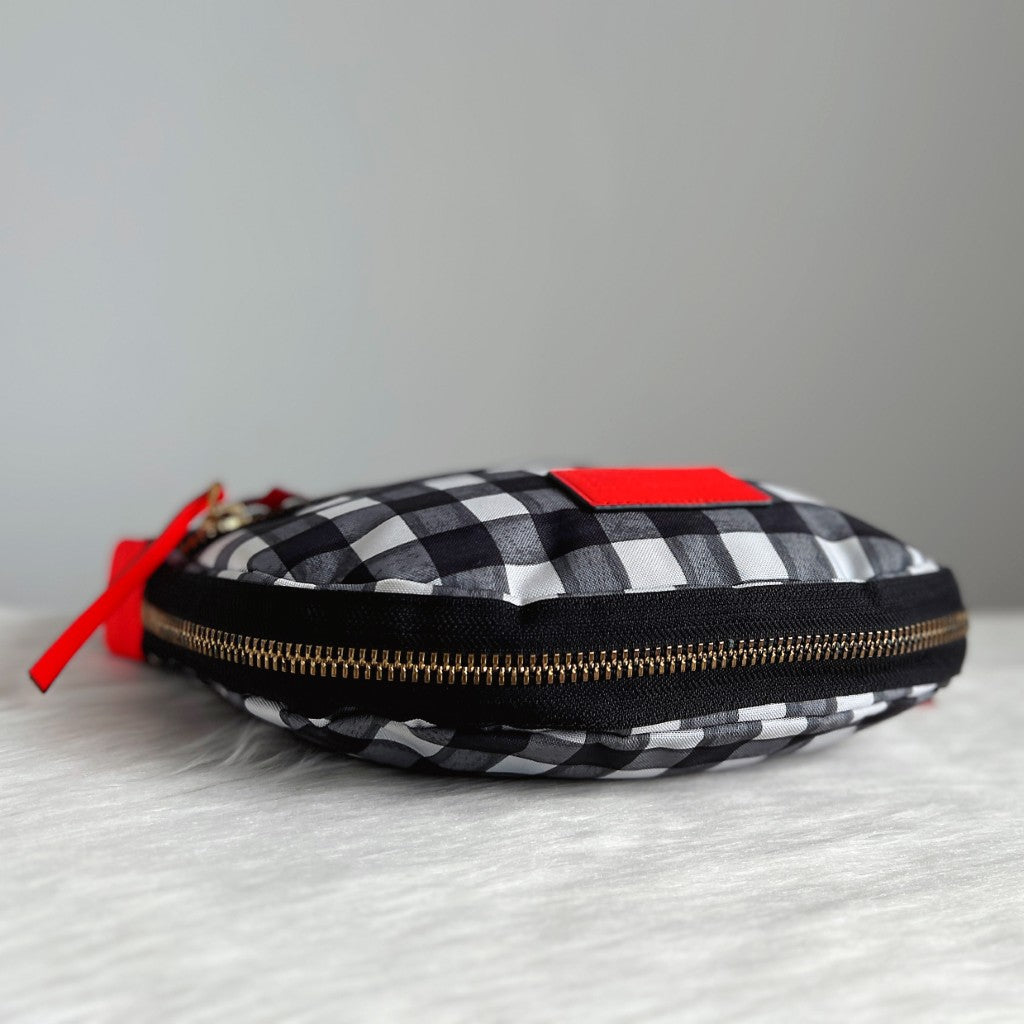 Marc Jacobs Check Pattern Front Detail Crossbody Shoulder Bag Like New