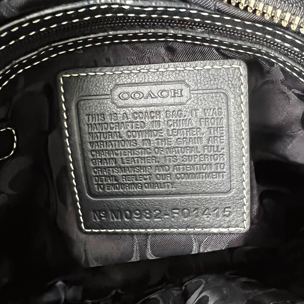 Coach Black Leather Tassel Charm Crossbody Shoulder Bag Excellent