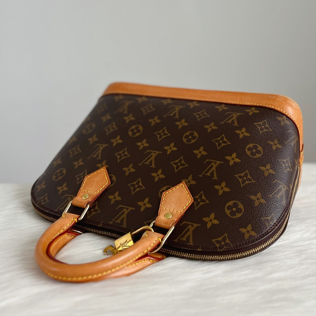 Louis Vuitton Signature Monogram Alma Tote + Lock & Key