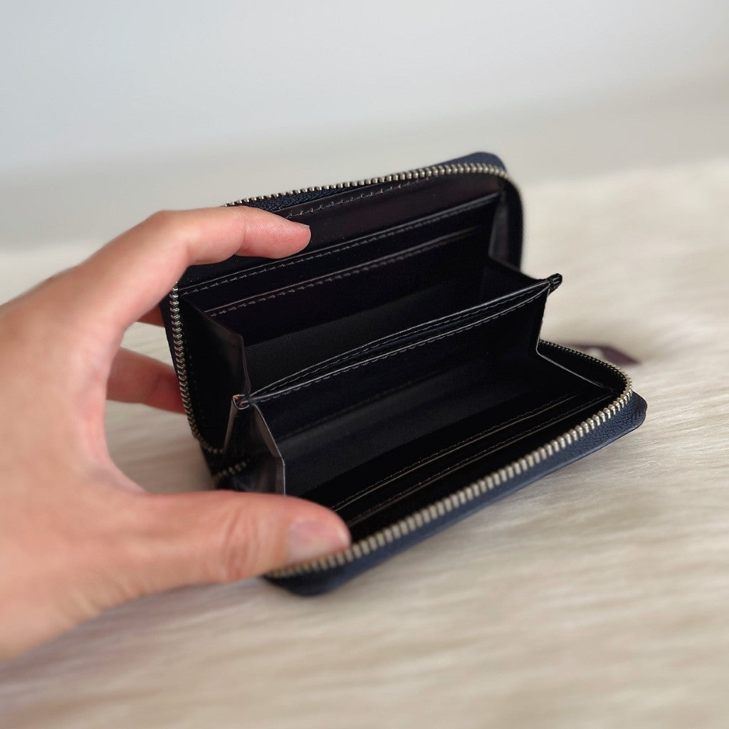 Vivienne Westwood Black Leather Zipped Card Holder Wallet Excellent