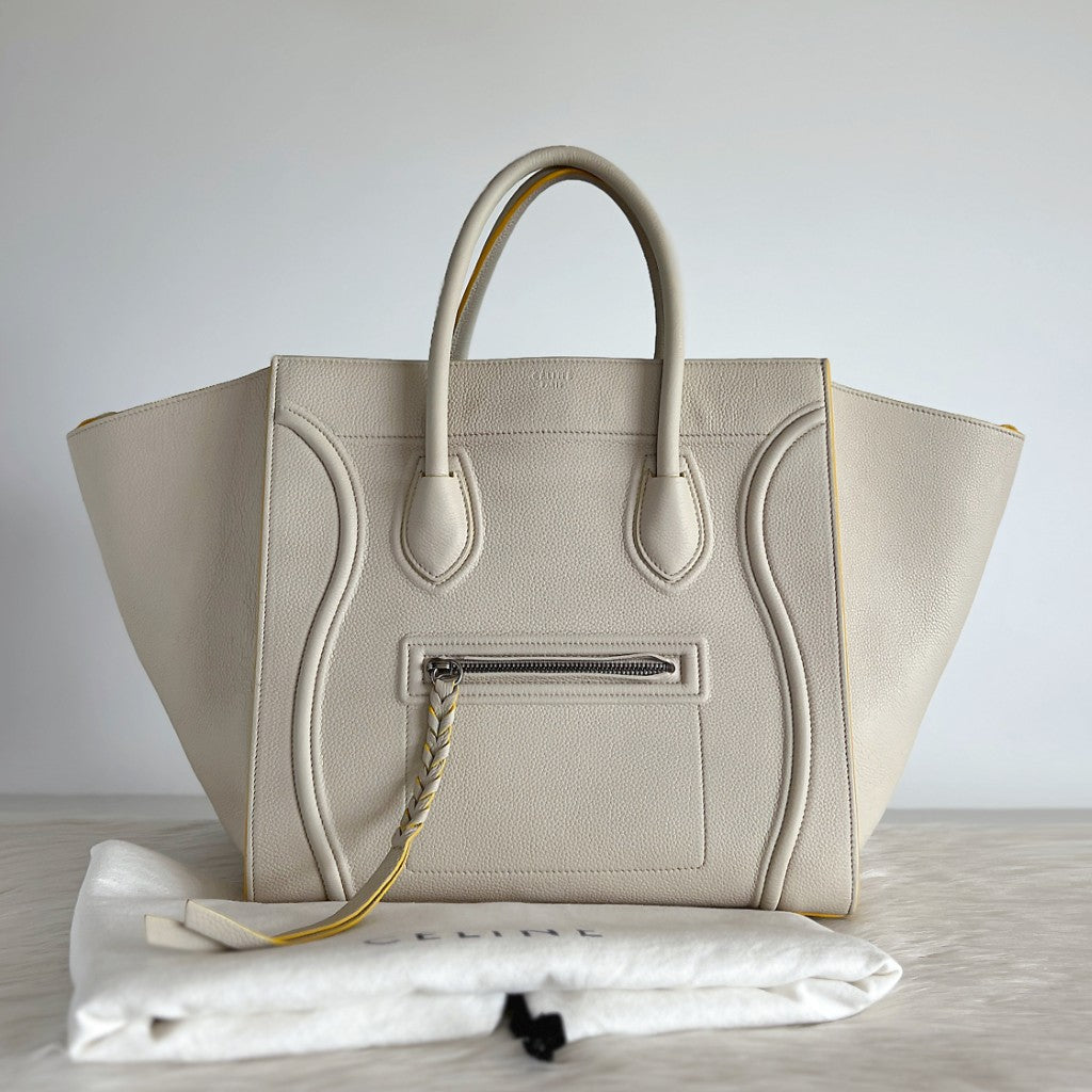 Celine Creamy Leather Iconic Luggage Tote Like New