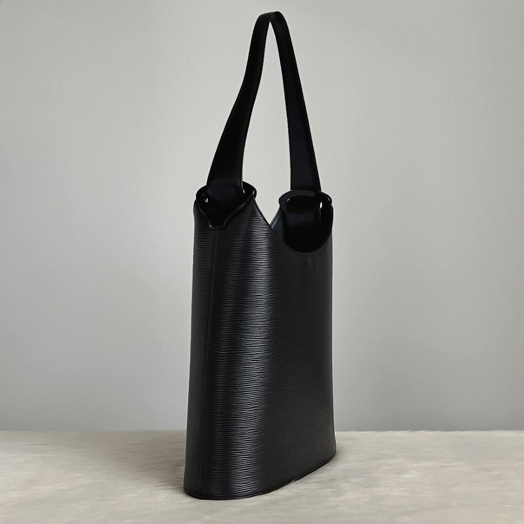 Louis Vuitton Black Epi Leather Verseau Bucket Shoulder Bag Excellent