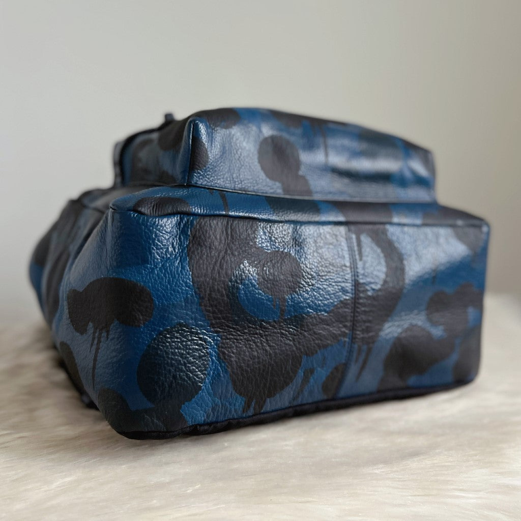Coach Camo Print Front Logo Unisex Large Backpack