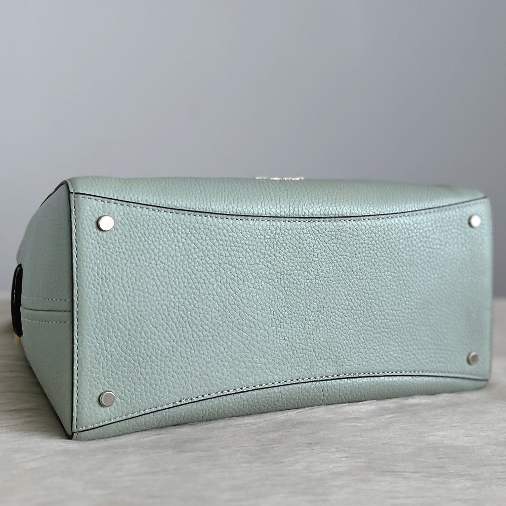 Kate Spade Mint Leather Triple Compartment 2 Way Shoulder Bag Like New