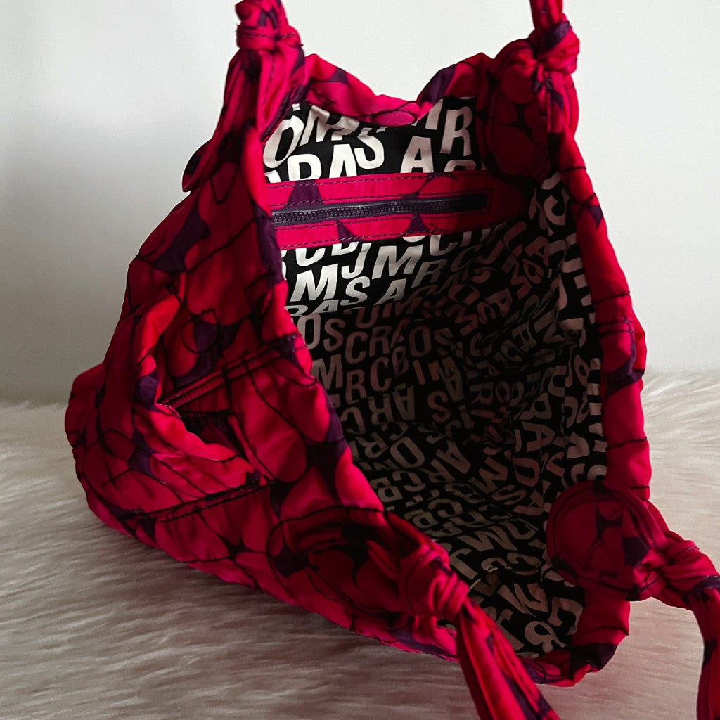 Marc Jacobs Fuchsia Floral Pattern Shopper Shoulder Bag Excellent