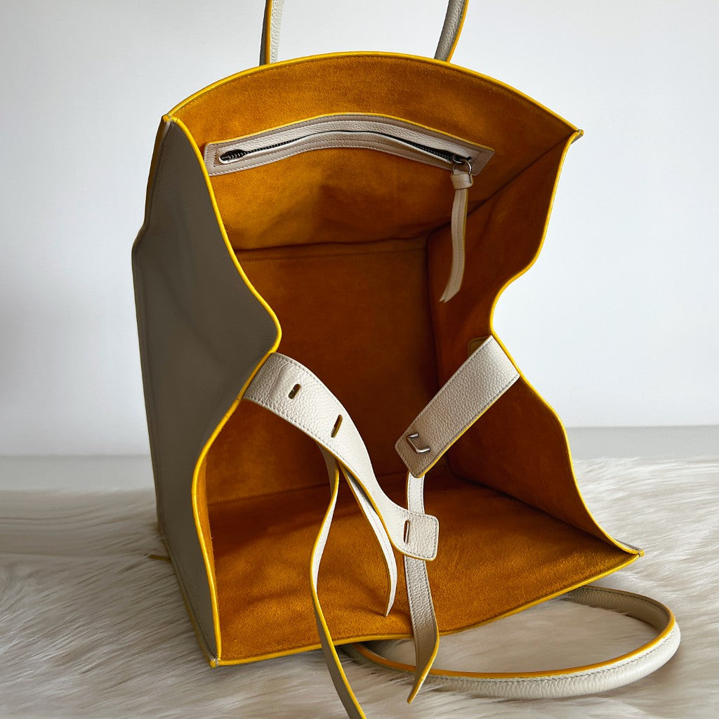 Celine Creamy Leather Iconic Luggage Tote Like New