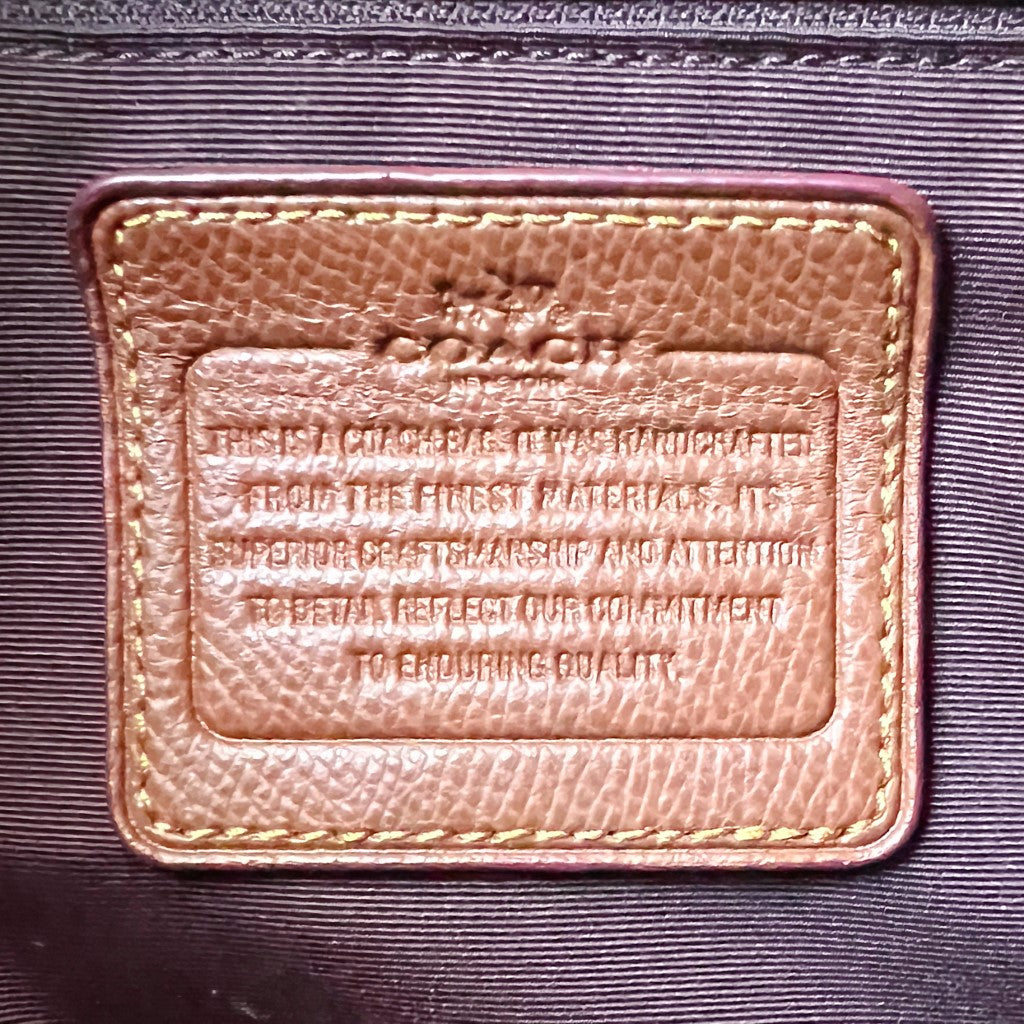 Coach Caramel Leather Monogram Slouchy 2 Way Shoulder Bag Excellent