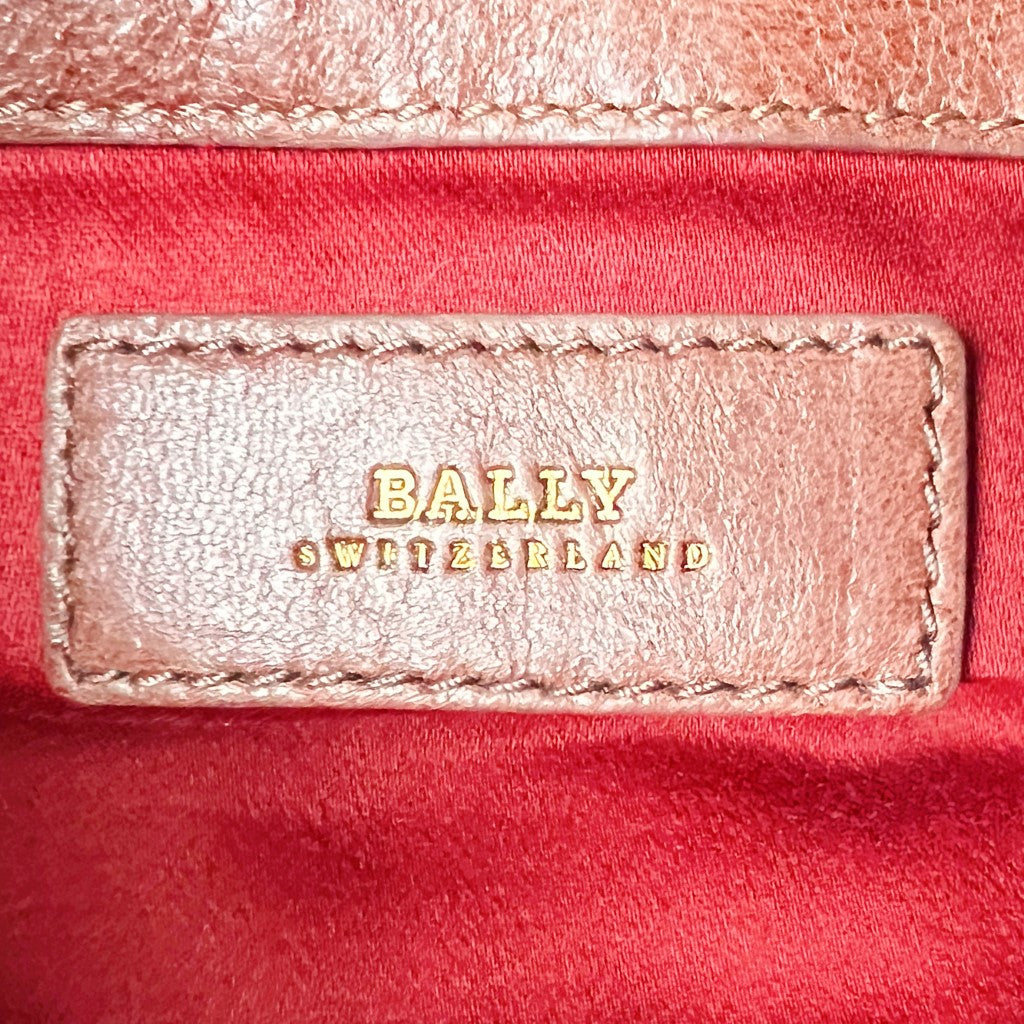 Bally Gradient Leather Chain Detail Triple Compartment Shoulder Bag