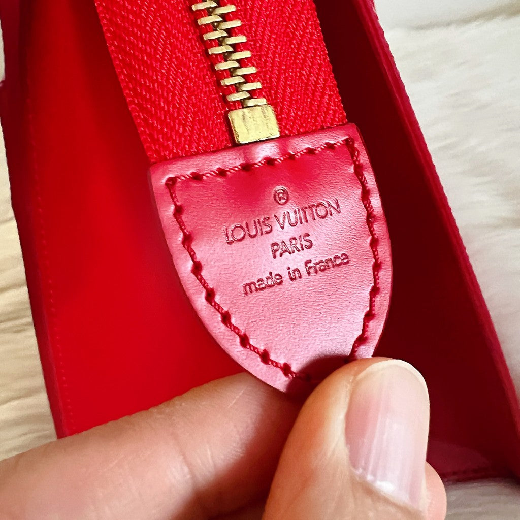 Louis Vuitton Red Epi Leather Riviera Large Tote Bag Excellent