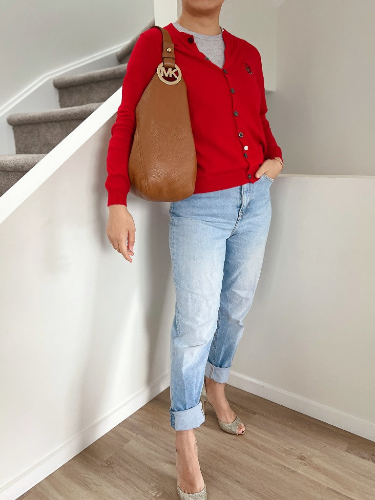 Michael Kors Caramel Leather Side Detail Slouchy Shoulder Bag Excellent
