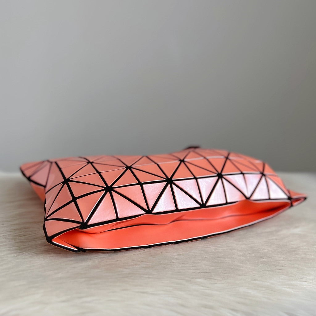 Issey Miyake Metallic Pink Geometric Panels Large Shoulder Bag