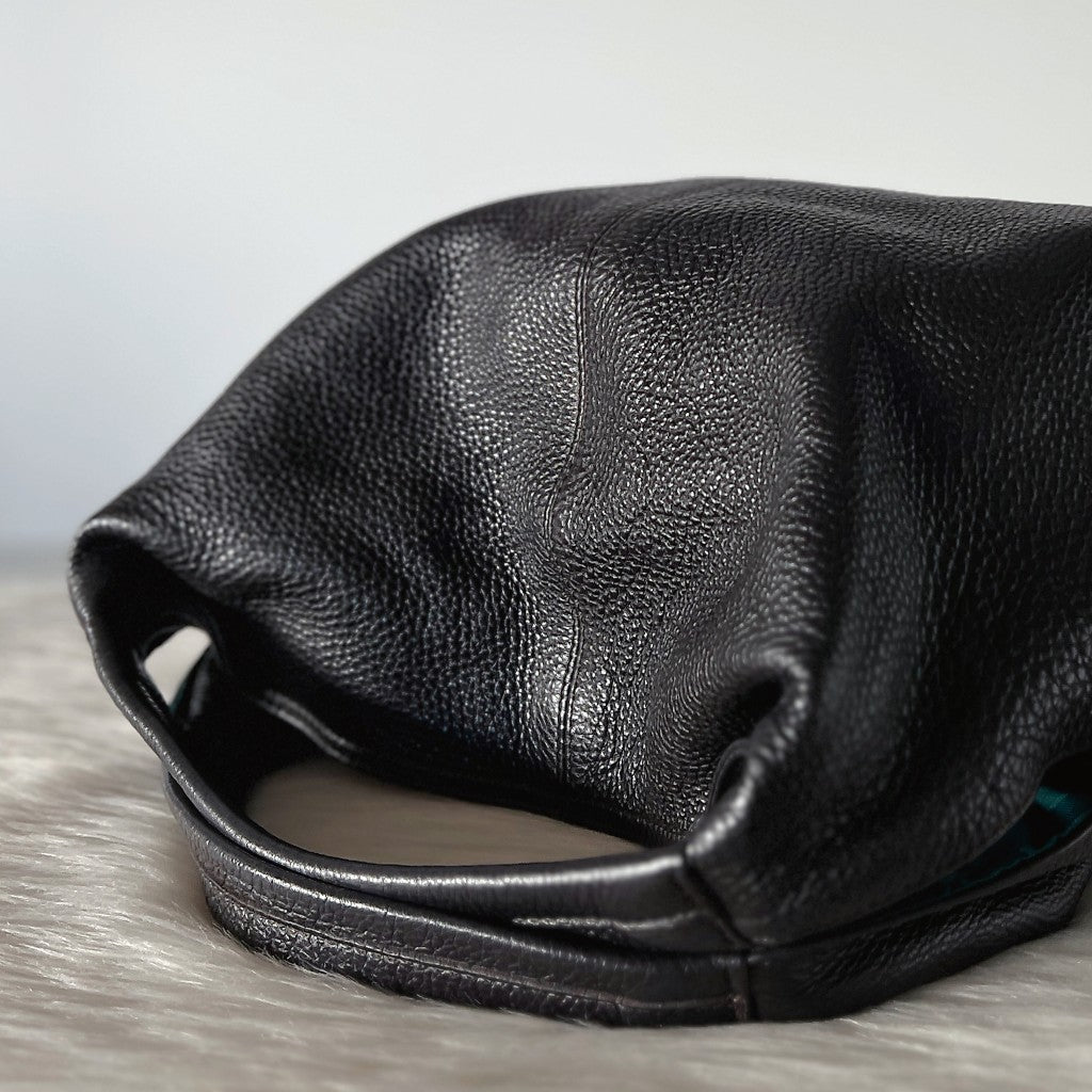 Furla Black Leather Side Zip Detail Slouchy 2 Way Shoulder Bag Excellent