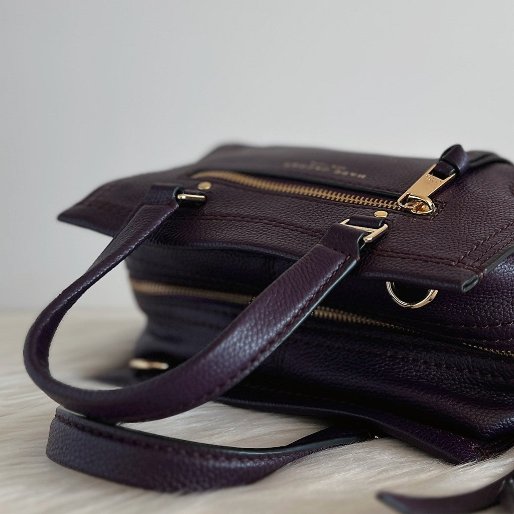 Marc Jacobs Purple Leather Tassel Charm 2 Way Shoulder Bag Like New