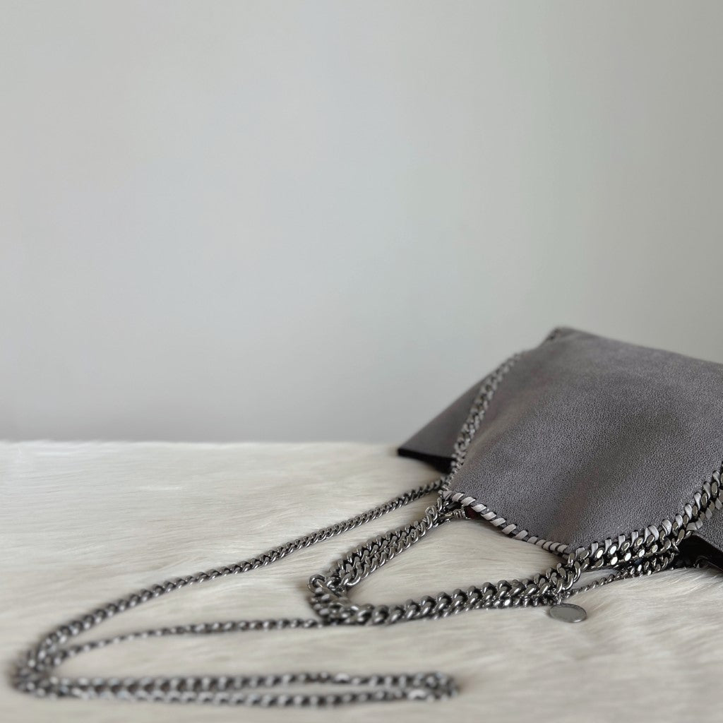 Stella Mccartney Two Tone Signature Falabella Shoulder Bag + Pouch Excellent