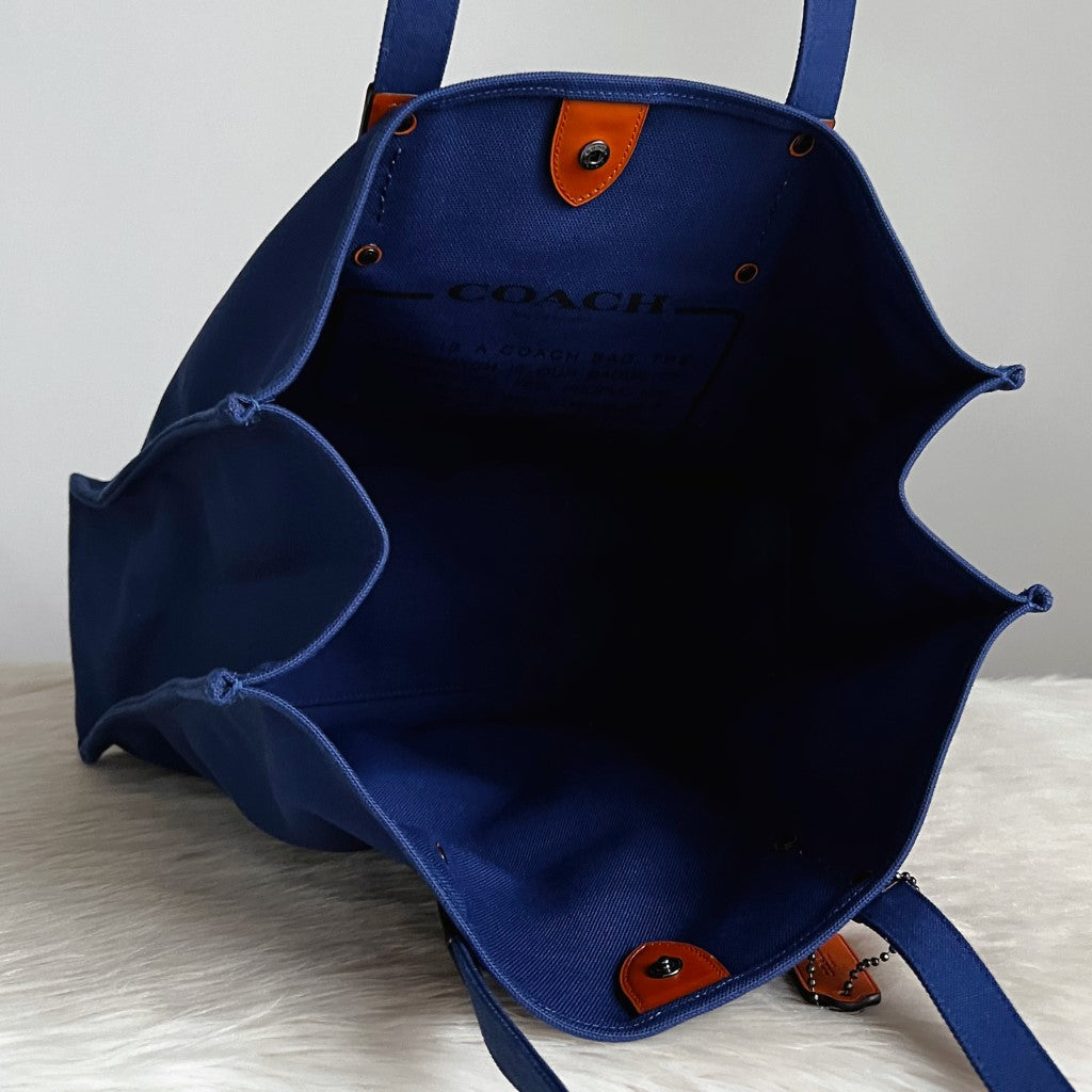 Coach Blue Anniversary Limited Edition Large Shoulder Bag Like New