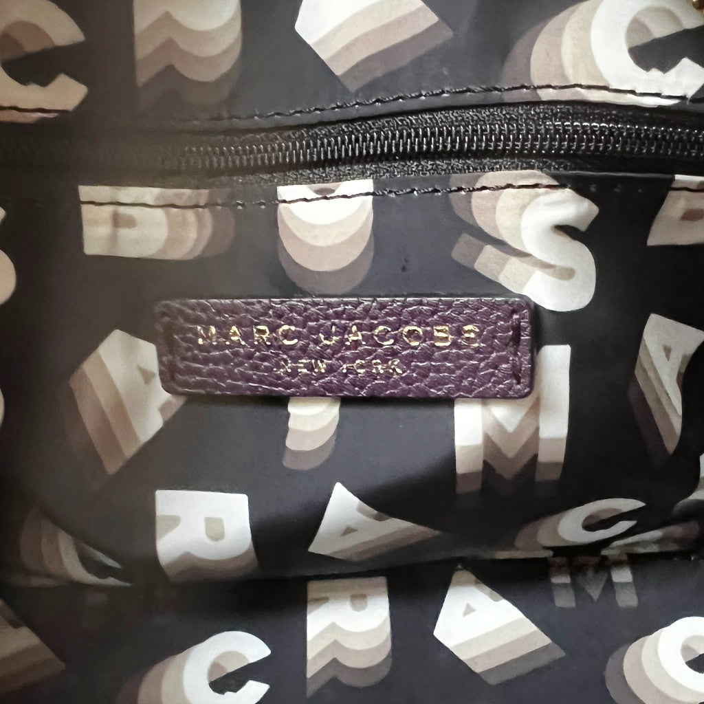 Marc Jacobs Purple Leather Tassel Charm 2 Way Shoulder Bag Like New