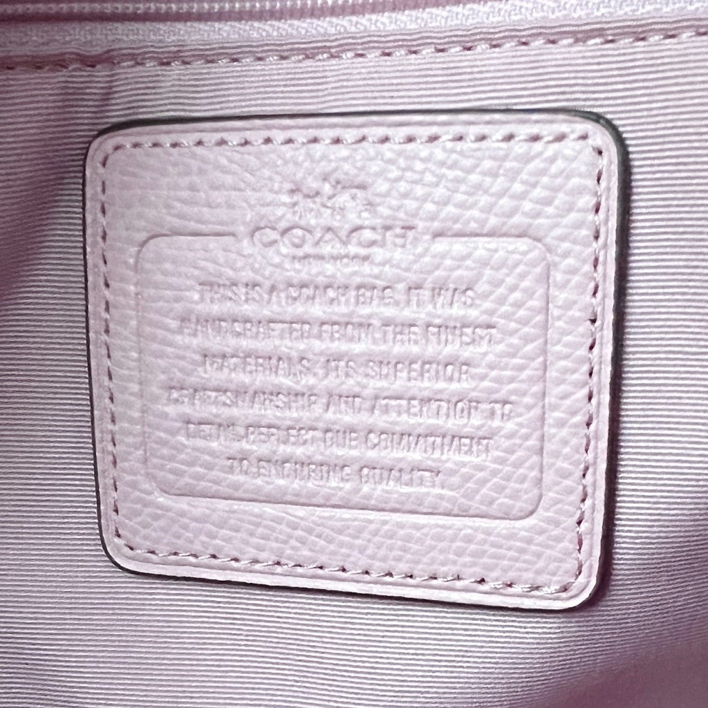 Coach Pink Leather Front Logo Alma 2 Way Shoulder Bag Like New