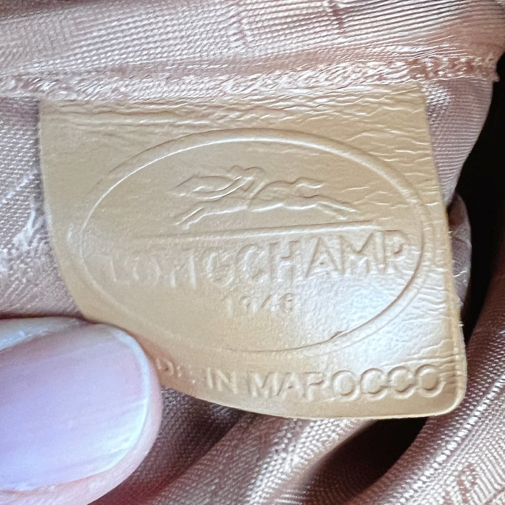 Longchamp Caramel Leather Zipped Pocket Detail Crossbody Shoulder Bag Excellent