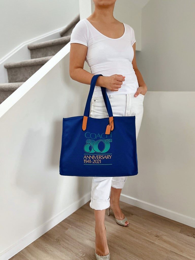 Coach Blue Anniversary Limited Edition Large Shoulder Bag Like New