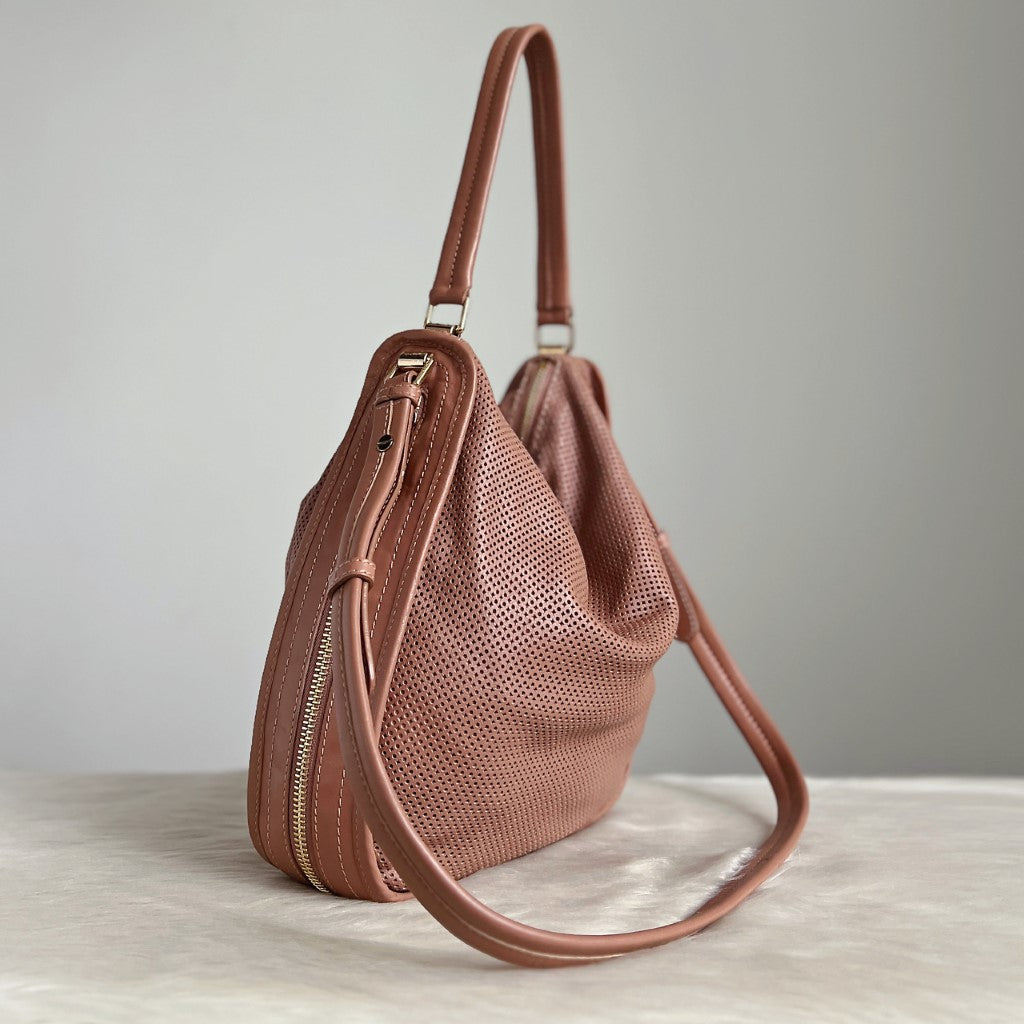 See by Chloe Rose Leather Cut Out Detail Slouchy 2 Way Shoulder Bag Excellent