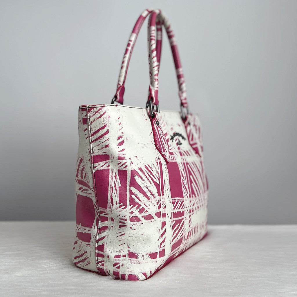 Vivienne Westwood Two Tone Patterned Carryall Shoulder Bag Excellent