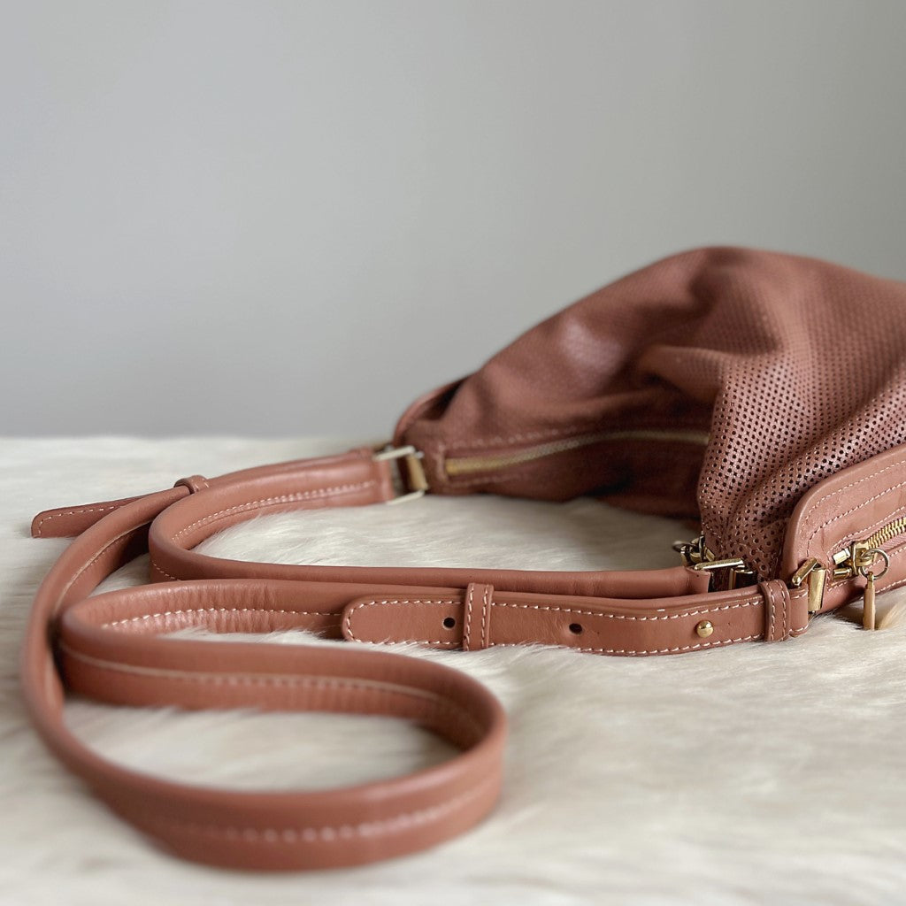 See by Chloe Rose Leather Cut Out Detail Slouchy 2 Way Shoulder Bag Excellent