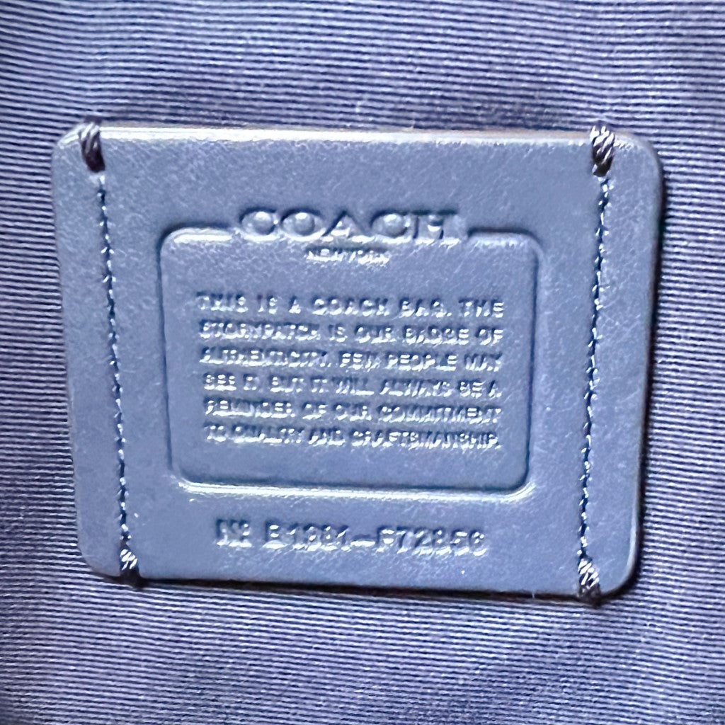 Coach Two Tone Leather Front Detail 2 Way Shoulder Bag Excellent